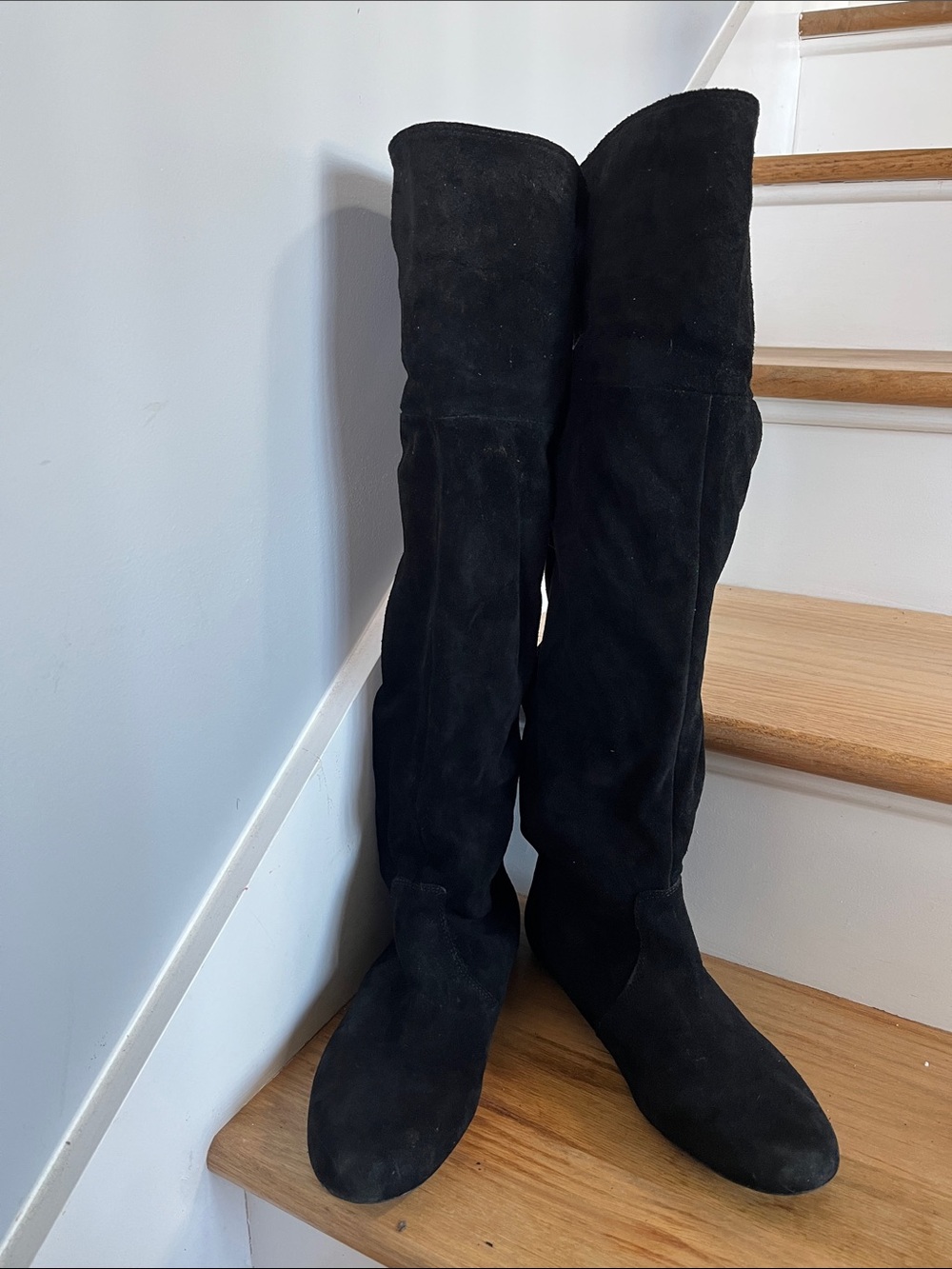 Gianni Bini Black Suede Over-the-Knee Boots